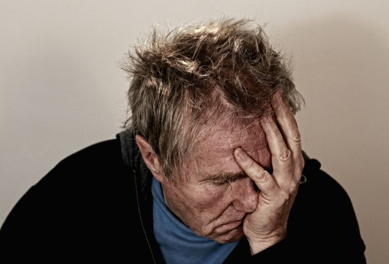 Man feeling ill