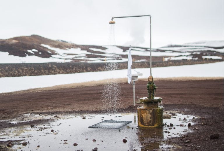 Cold Showers in the snow