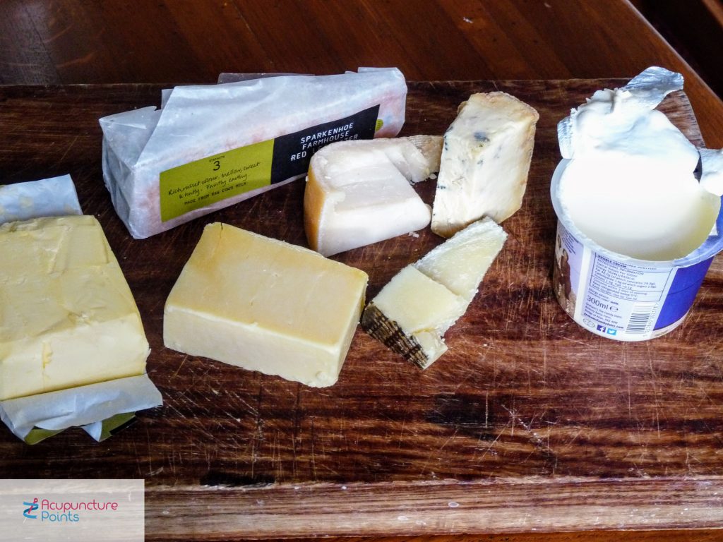 Dairy - Cheese Cream Butter - can exacerbate Lung Heat and lead to Lung Phlegm