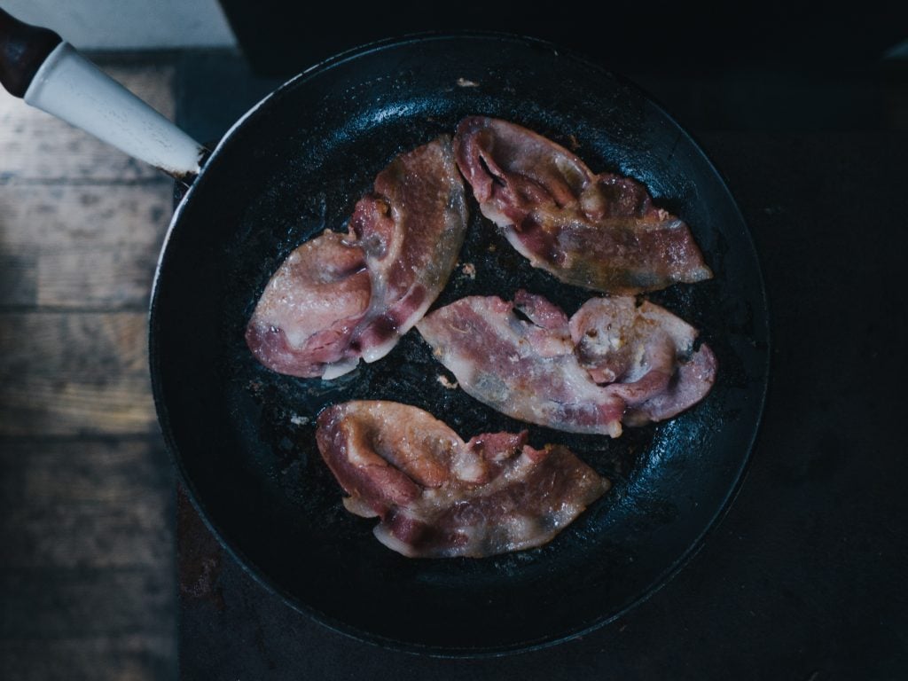 Bacon in a pan
