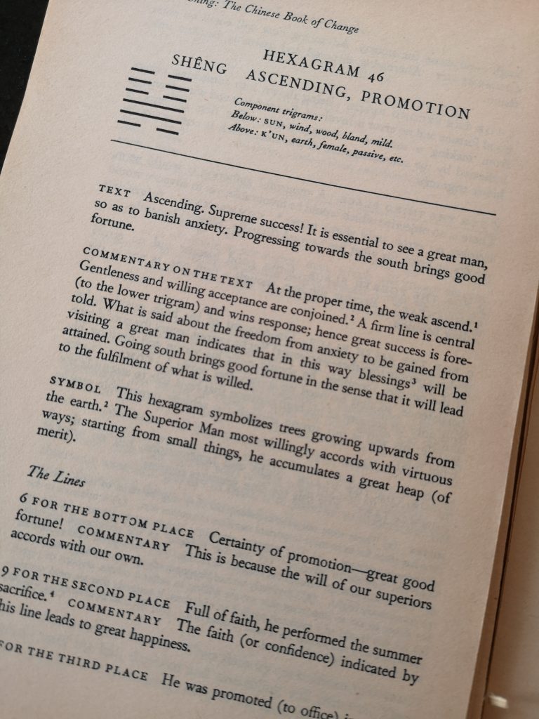 John Blofeld I Ching to help with yin and or yang