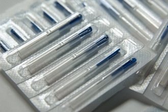 acupuncture needles in wrapper packet