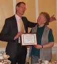 MArgaret Roy FSAPH receiving her Fellowship