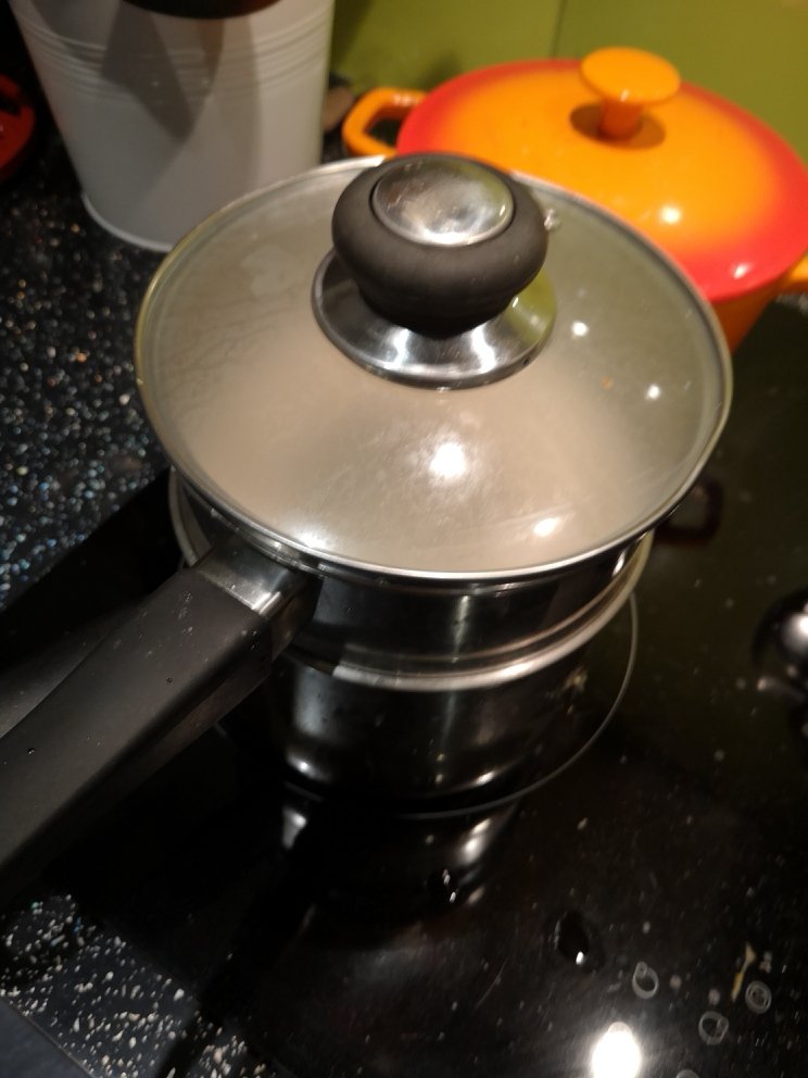 Leave the saucepan to cool overnight.