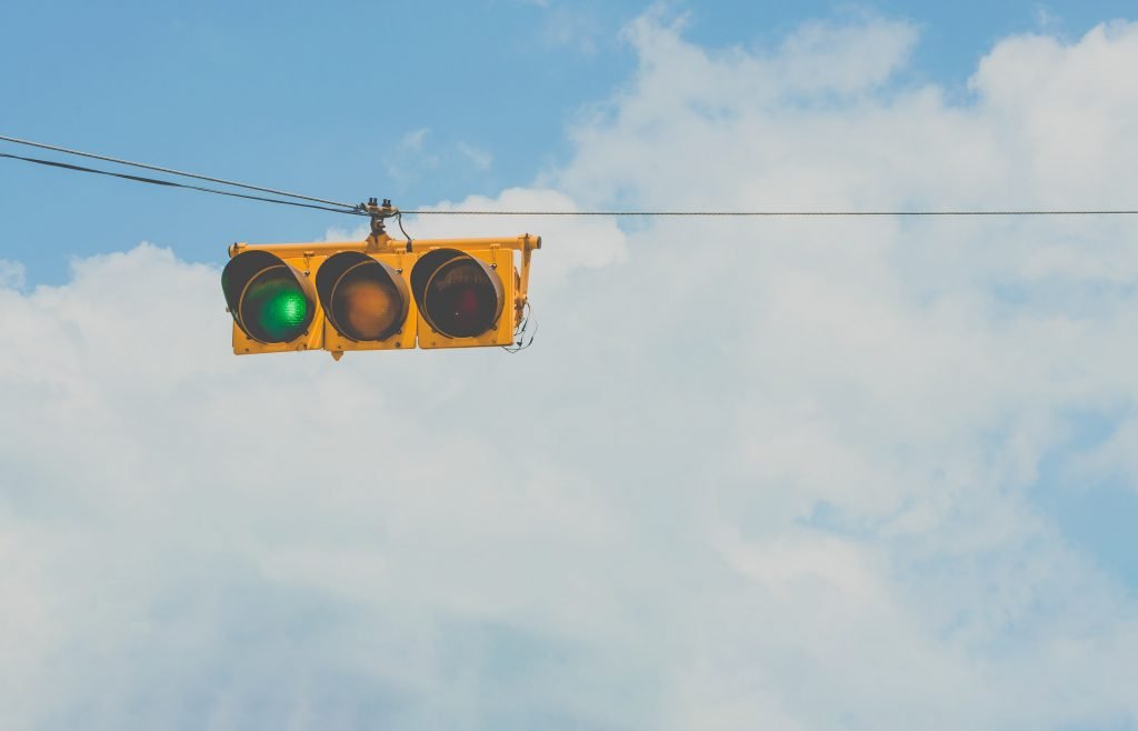 traffic light at GO