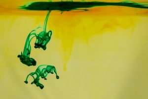 green liquid in yellow