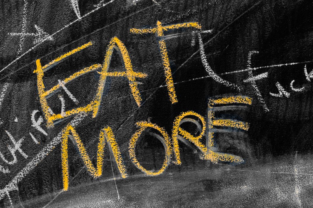 To warm up via building muscle, you need to eat more