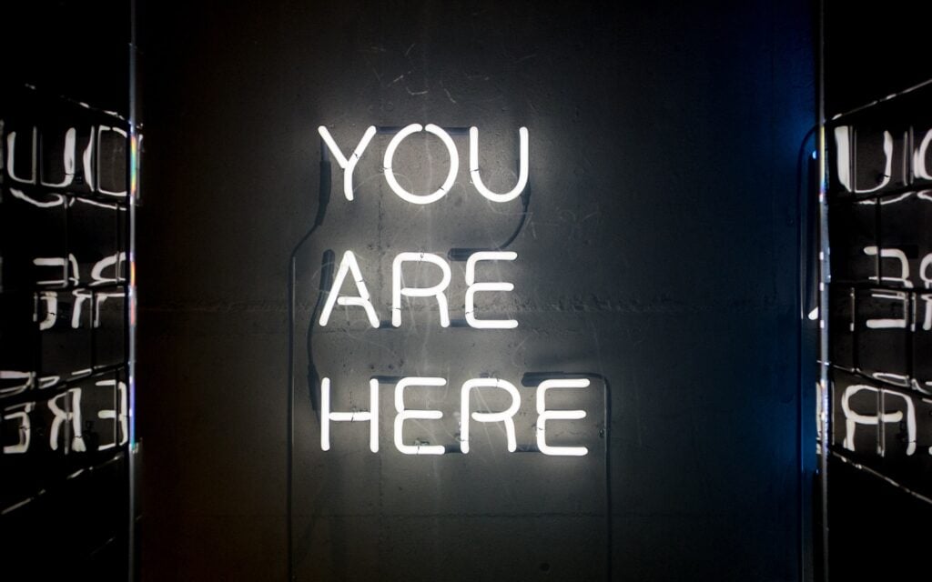 white neon light signage