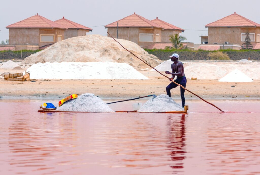 salt water evaporation ponds - salt-pans