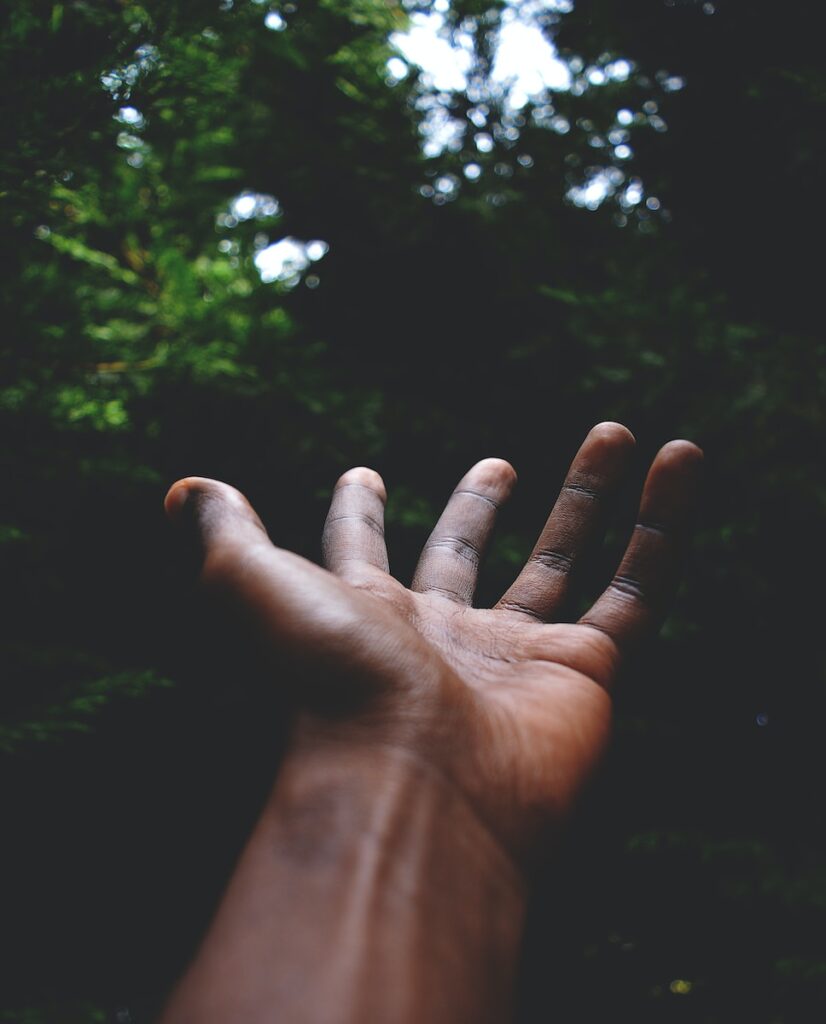 hand seeking help for qi level stomach-heat